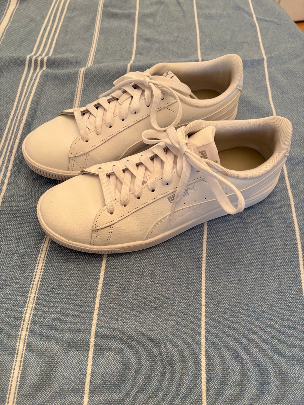 Puma White Leather Sneakers